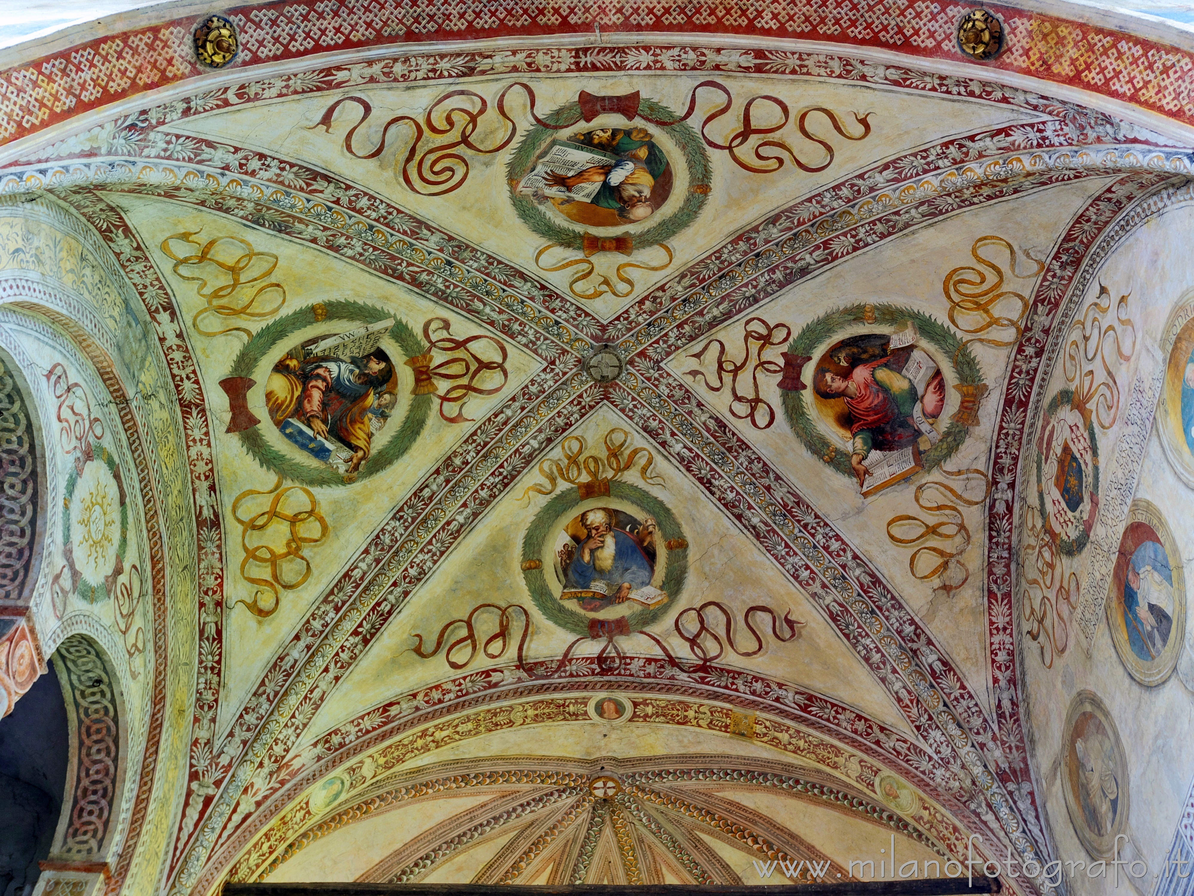 Soncino (Cremona, Italy) - Ceiling of the presbytery of the Church of Santa Maria delle Grazie